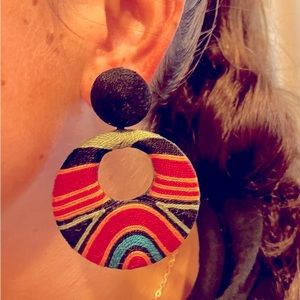 Vintage String Art 60’s Inspired Hoop Earrings